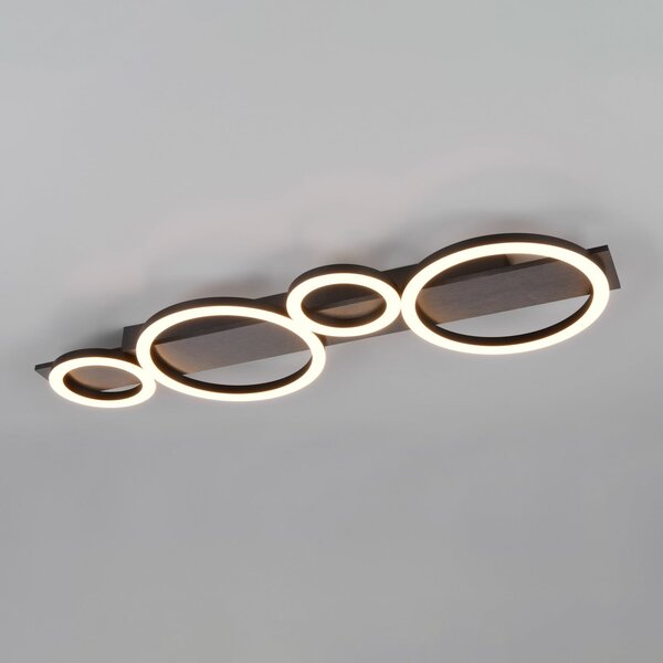 Reality Leuchten Plachetă plafonieră LED Lumos, aluminiu, 3.000 K, metal, lungime 72 cm, Metalic, Camera de zi / sufragerie, Metal, Modern