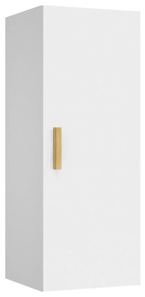 Dulap de perete, alb, 34,5x34x90 cm, lemn prelucrat