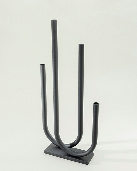 Sfeșnic metalic Sculptura 30x9x69 cm