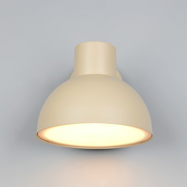 Trio Lighting Aplică de exterior Elbe, bej nisipiu, aluminiu turnat sub presiune, E27, reglabil, Bej, Aluminiu, Scandinavă