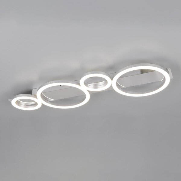 Reality Leuchten Plachetă LED Lumos, crom, 4.000 K, metal, lungime 72 cm, Metalic, Camera de zi / sufragerie, Metal, Modern