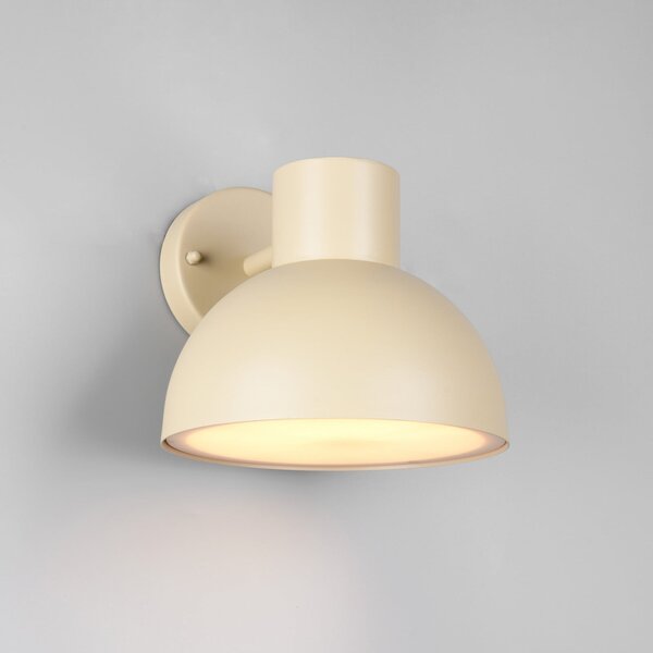 Trio Lighting Aplică de exterior Elbe, bej nisipiu, aluminiu turnat sub presiune, E27, reglabil, Bej, Aluminiu, Scandinavă