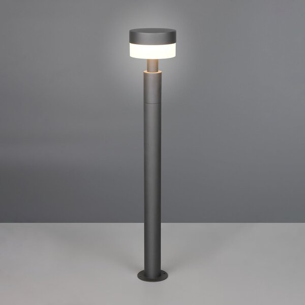 Trio Lighting Bornă luminoasă LED Mackenzie, înălțime 95 cm, antracit, aluminiu turnat, Gri, Aluminiu, Modern