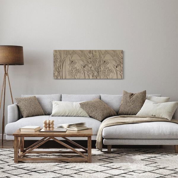 Tablou - Contururile plantelor (120x50 cm)