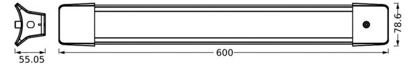 OSRAM Lampă suspendată LED OFFICE LINE, lungime 60 cm, comutator alb, Alb, Studiu / Birou, Plastic