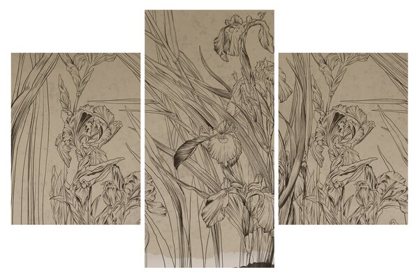 Tablou - Contururile plantelor (90x60 cm)