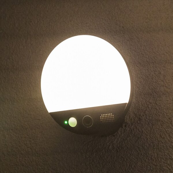 OSRAM SMART+ Lampă de exterior WiFi ROUND, cameră, senzor, gri, reglabil, Gri, Plastic, Modern