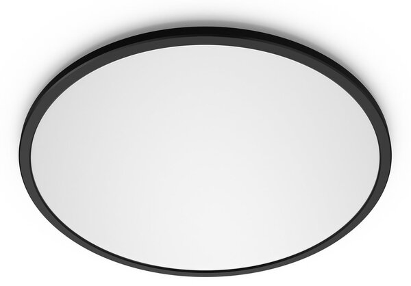 Philips LED SuperSlim set de 2 bucăți negru IP44 Ø 25cm 2.700K, reglabil, Negru, Studiu / Birou, Plastic, Modern