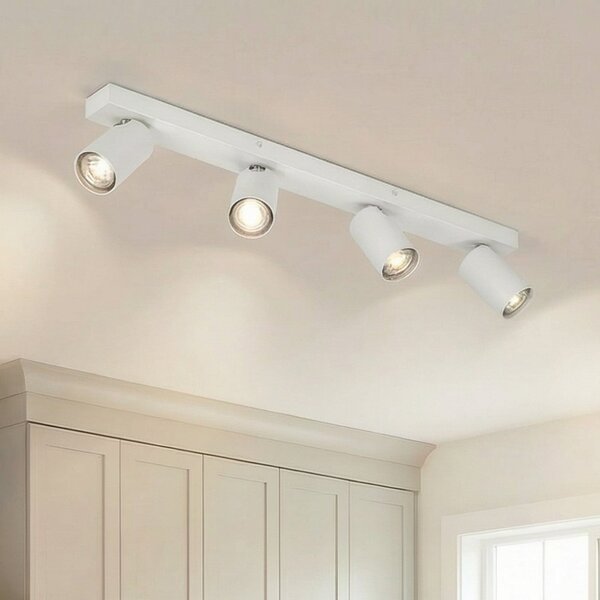 OSRAM Spot de tavan OCTAGON, alb, 4 becuri, GU10-LED 927 dimabil, reglabil, Alb, Camera de zi / sufragerie, Metal, Modern