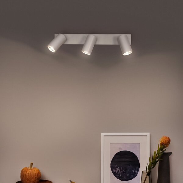 OSRAM Spot de tavan OCTAGON, alb, 3 becuri, GU10-LED 927 dimabil, reglabil, Alb, Camera de zi / sufragerie, Metal, Modern
