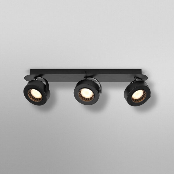 OSRAM Spot LED VENUS negru 3 becuri. Metal 3.000 K, Negru, Camera de zi / sufragerie, Metal, Modern