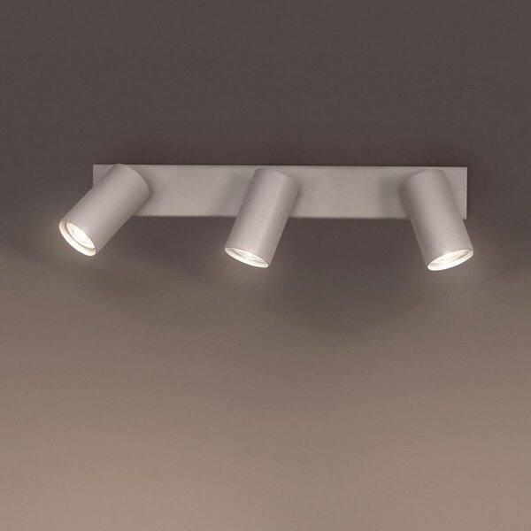 OSRAM Spot de tavan OCTAGON, alb, 3 becuri, GU10-LED 927 dimabil, reglabil, Alb, Camera de zi / sufragerie, Metal, Modern