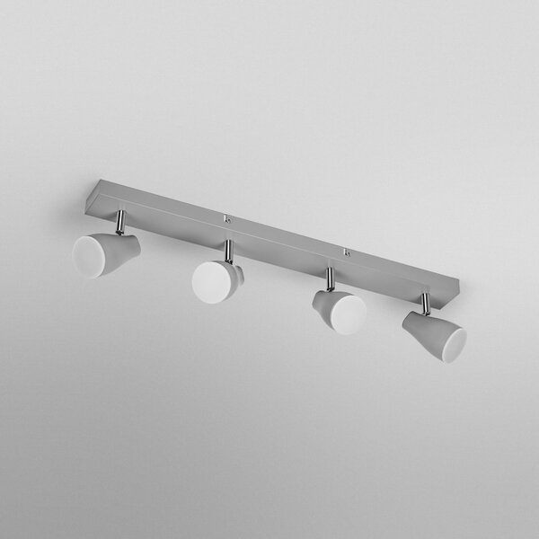 OSRAM Spot de tavan PEAR, gri, 4 becuri, GU10-LED 2.700 K, Gri, Plastic