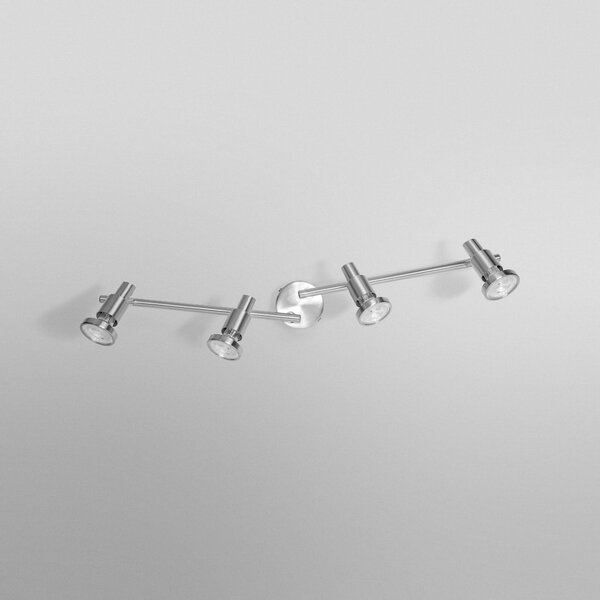 OSRAM Spot de tavan OSRAM, argintiu, metal 4 becuri GU10-LED 2.700 K, Metalic, Aluminiu