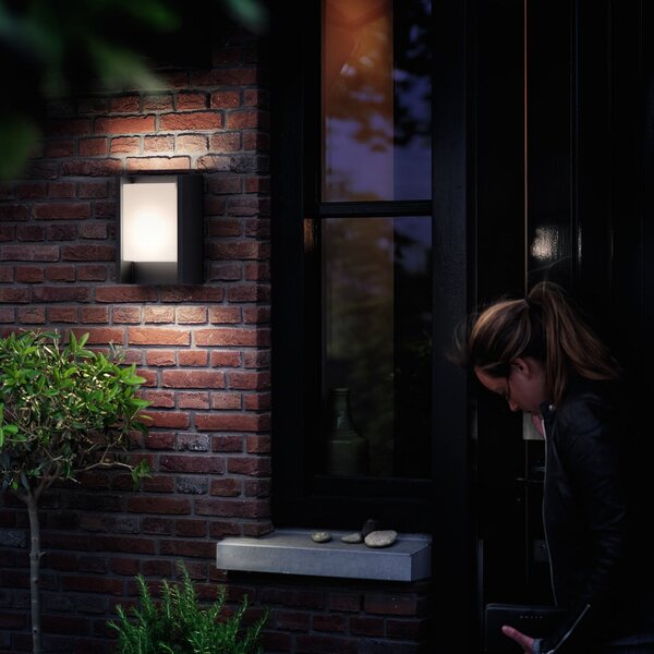 Philips LED lampă pentru exterior Arbour UE, set de 2, 2.700 K, Negru, Aluminiu, Modern