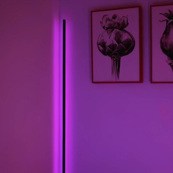 OSRAM SMART+ lampadar LED ROUND negru 140 cm RGB CCT, reglabil, Negru, Camera de zi / sufragerie, Aluminiu, Modern