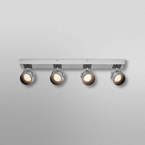 OSRAM Plafonieră LED Jupiter, 4 becuri, argintiu, metal, Metalic, Camera de zi / sufragerie, Metal, Modern