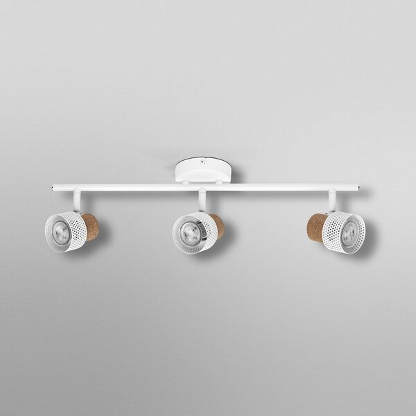 OSRAM Spot de tavan CORK, alb, 3 spoturi, GU10-LED, 927, dimabil, reglabil, Alb, Camera de zi / sufragerie, Metal