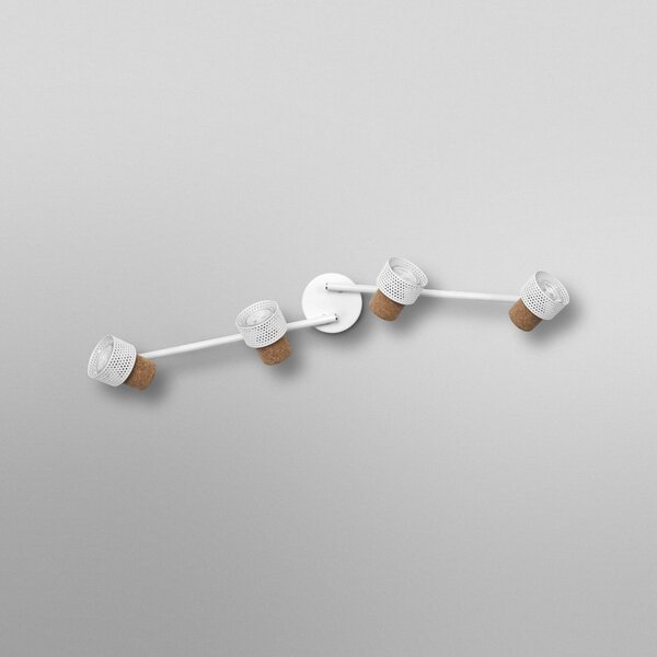 OSRAM Spot de tavan CORK, alb, 4 spoturi, GU10-LED, 927, dimabil, reglabil, Alb, Camera de zi / sufragerie, Metal
