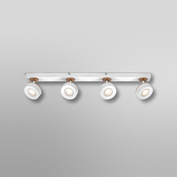 OSRAM Spot LED PLUTO, alb, 4 spoturi metalice 3.000 K, Alb, Camera de zi / sufragerie, Metal