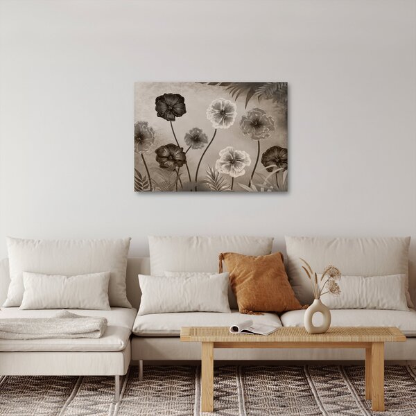 Tablou - Flori desenate (70x50 cm)
