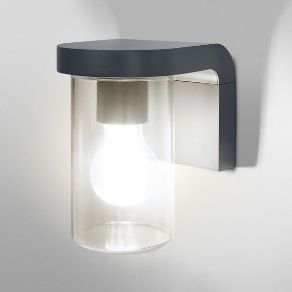 OSRAM Lampa de exterior ENDURA CLASSIC CASCADE, sticlă transparentă, IP44, reglabil, Gri, Aluminiu, Modern