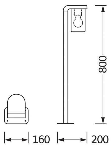OSRAM Bornă luminoasă ENDURA CLASSIC CASCADE 80 cm gri închis/transparentă, reglabil, Gri, Aluminiu, Modern