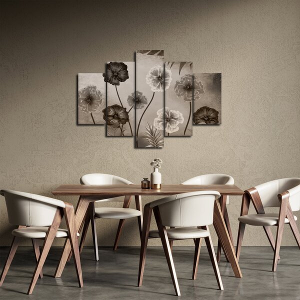 Tablou - Flori desenate (150x105 cm)