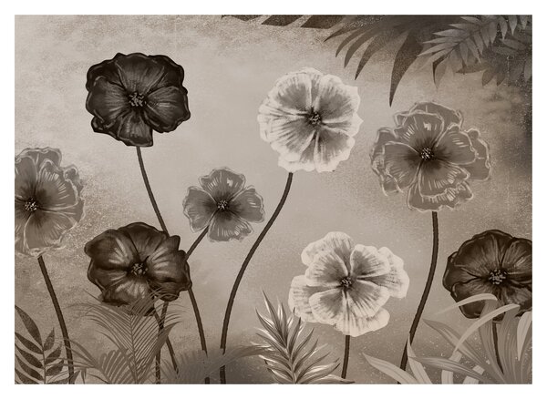 Tablou - Flori desenate (70x50 cm)