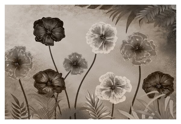 Tablou - Flori desenate (90x60 cm)
