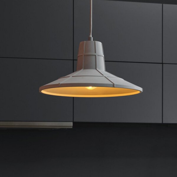 OSRAM lampă suspendată CONCRETE SALA, gri, Ø 32 cm, beton, E27, reglabil, Gri, Camera de zi / sufragerie, Beton, Viața tânără