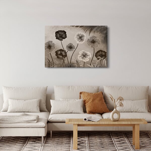 Tablou - Flori desenate (90x60 cm)