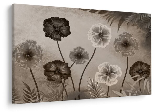 Tablou - Flori desenate (90x60 cm)