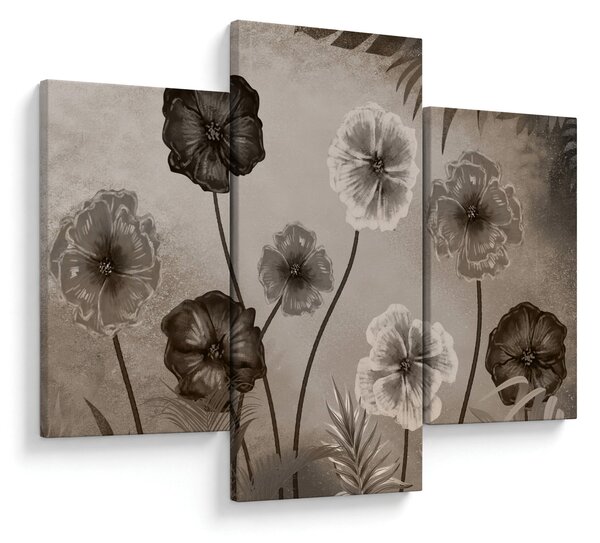 Tablou - Flori desenate (90x60 cm)
