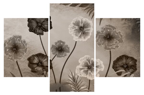Tablou - Flori desenate (90x60 cm)