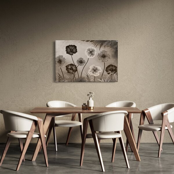 Tablou - Flori desenate (90x60 cm)