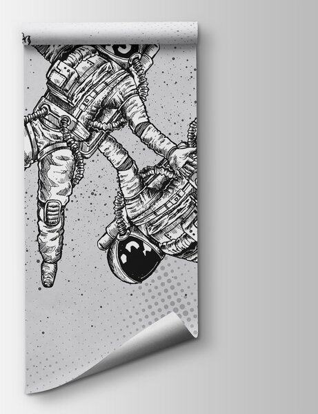 Fototapet Un desen de astronauți în spațiu, Fototapet spațiu cosmic, Fototapet populare, w00630 - Tapeko.ro