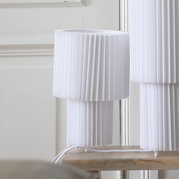 Markslöjd Lampă de masă Catis, alb, 32 cm înălțime, textil, E27, Alb, Camera de zi / sufragerie, Plastic, Modern