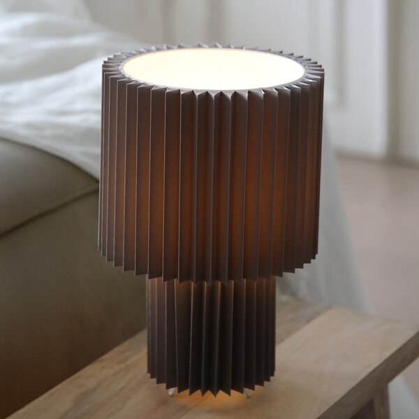 Markslöjd Lampă de masă Catis, gri, 32 cm înălțime, textil, E27, Gri, Camera de zi / sufragerie, Plastic, Modern