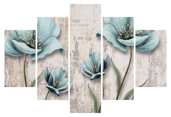 Tablou - Flori texturate (150x105 cm)
