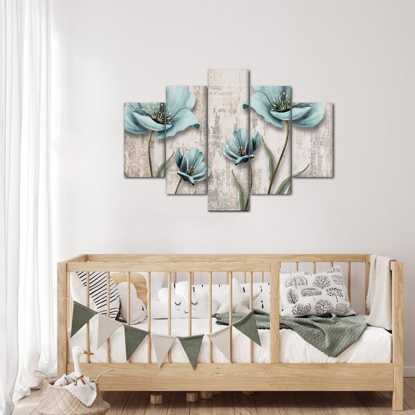 Tablou - Flori texturate (150x105 cm)