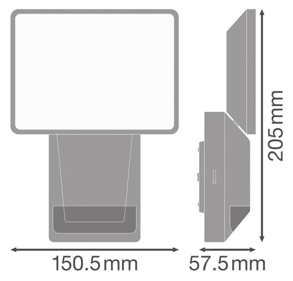 OSRAM Spot exterior cu senzor LED ENDURA PRO FLOOD, alb, 15 W, Alb, Plastic