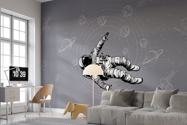 Fototapet Un astronaut plutind în spațiu, Fototapet spațiu cosmic, Fototapet populare, w00712v4 - Tapeko.ro