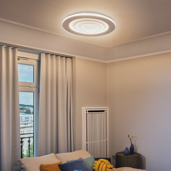 OSRAM plafonieră LED ORBIS SPIRAL ROUND, Ø 69 cm, albă 63 W, Alb, Camera de zi / sufragerie, Metal, Modern