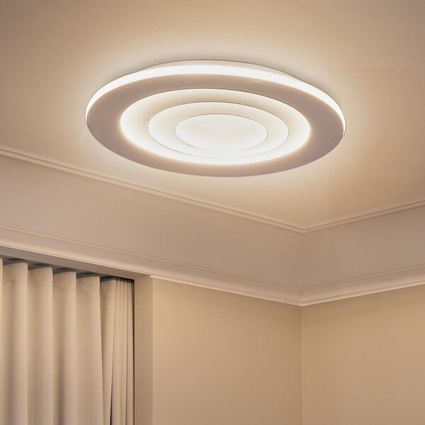 OSRAM plafonieră LED ORBIS SPIRAL ROUND, Ø 69 cm, albă 63 W, Alb, Camera de zi / sufragerie, Metal, Modern