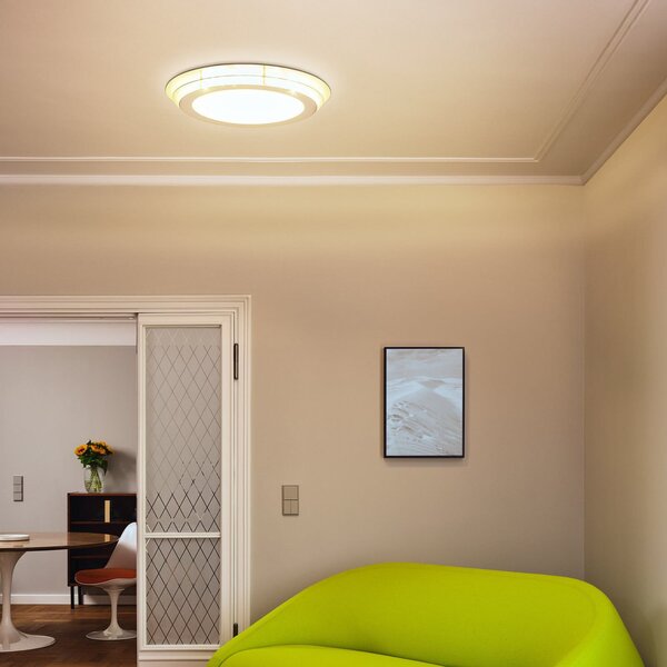 OSRAM Plafonieră LED ORBIS SPIRAL LAYER, albă, Ø 50 cm, Alb, Camera de zi / sufragerie, Metal, Modern