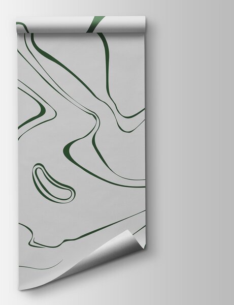 Fototapet Un vârtej verde și alb, Fototapet abstracte, Fototapet populare, w00634v3 - Tapeko.ro