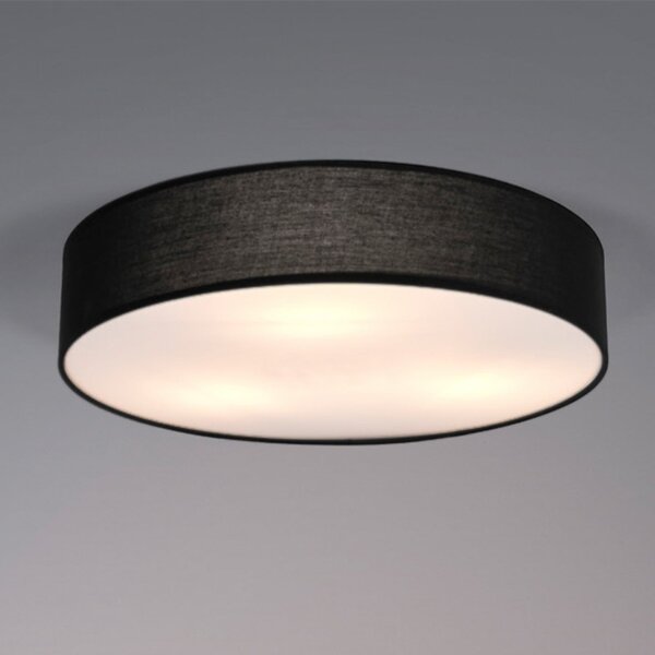 OSRAM Plafonieră ORBIS PARIS, negru, Ø 40 cm textil E27, reglabil, Negru, Camera de zi / sufragerie, Țesătură / Textil, Modern