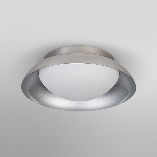 OSRAM Plafonieră ORBIS Milan, nichel, Ø 31 cm metal/sticlă, reglabil, Metalic, Camera de zi / sufragerie, Metal, Modern