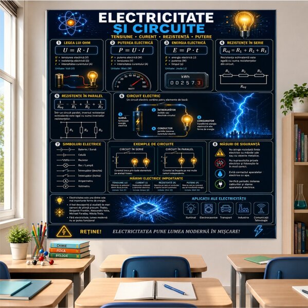 Plansa Educativa Electricitate si Circuite
